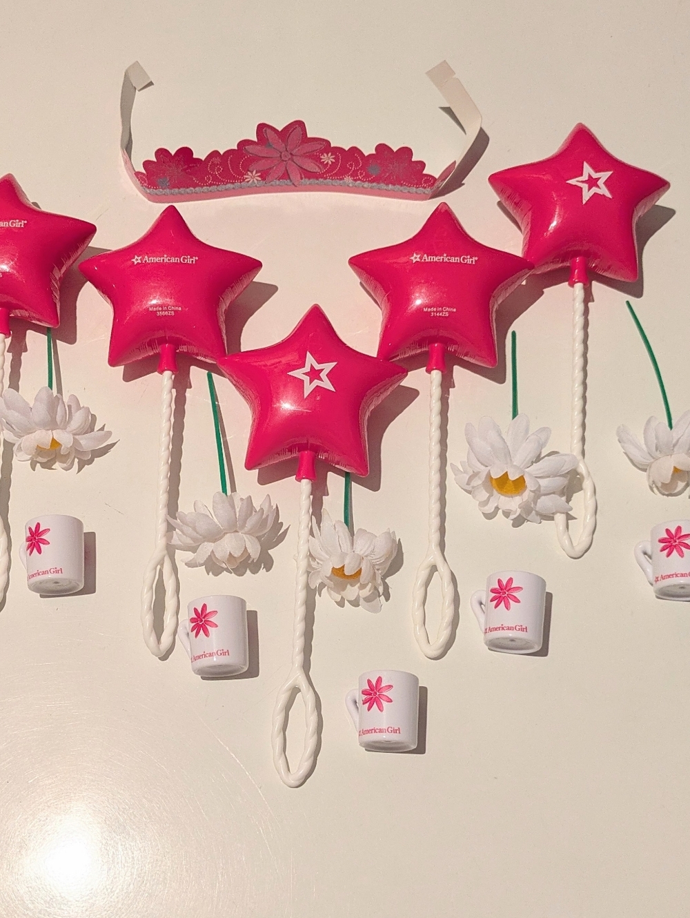 American Girl Doll Size  Party Favors for 5, Paper Doll Crown